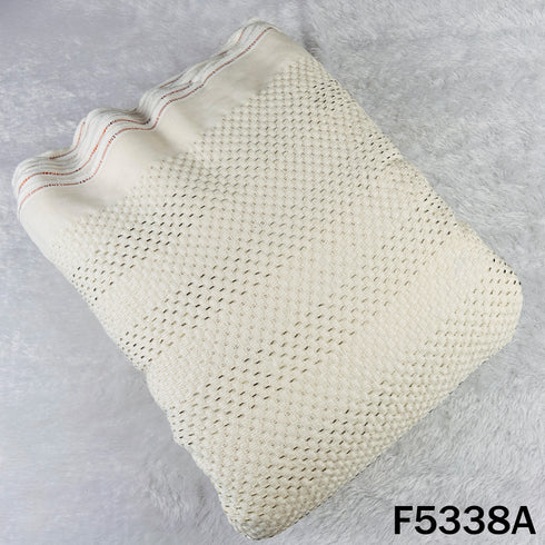 Cut Dana Thread Embroidered Linen Cotton Fabric - F5338