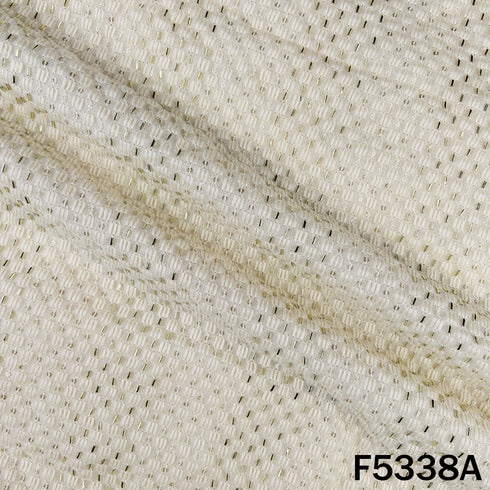 Cut Dana Thread Embroidered Linen Cotton Fabric - F5338