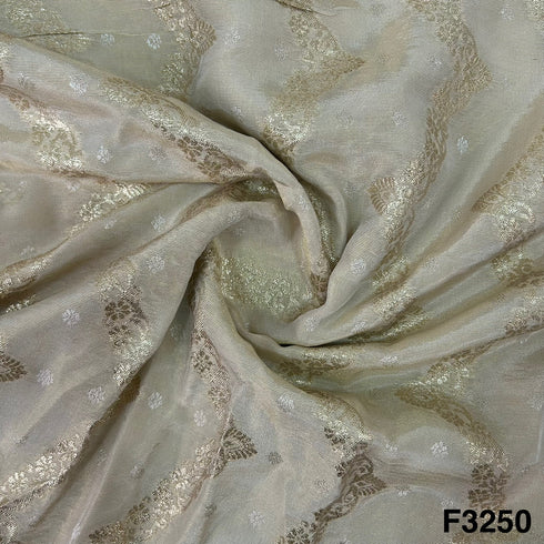 Dyeable Zari Tissue Fabric-F3250