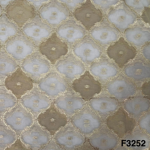 Dyeable Zari Tissue Fabric-F3252