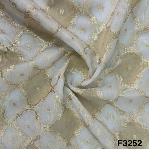 Dyeable Zari Tissue Fabric-F3252