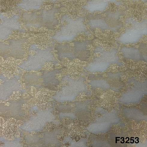 Dyeable Zari Tissue Fabric-F3253