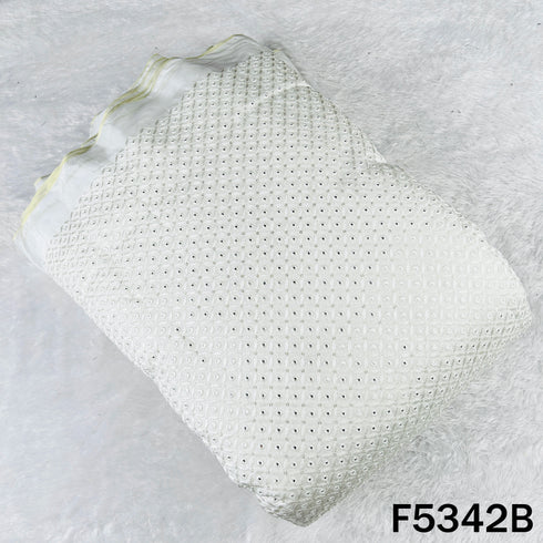 Thread Sequins Embroidered Upada Silk Fabric - F5342