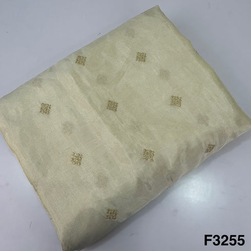 Dyeable Zari Tissue Fabric-F3255