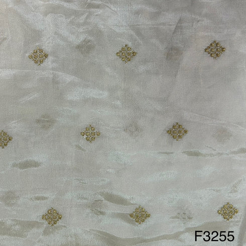 Dyeable Zari Tissue Fabric-F3255