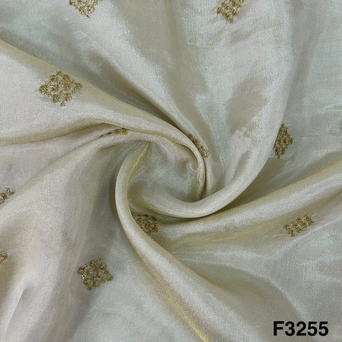 Dyeable Zari Tissue Fabric-F3255
