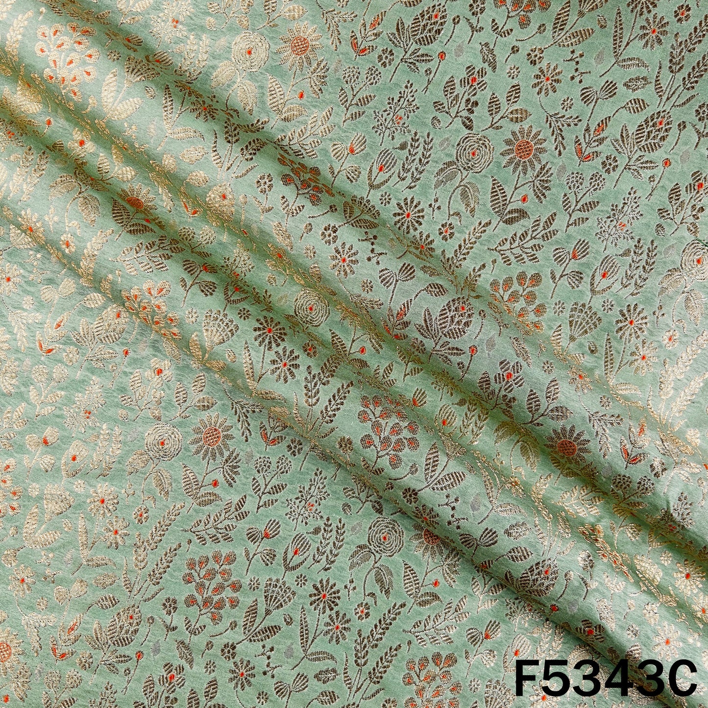Banarasi Brocade Silk Fabric - F5343