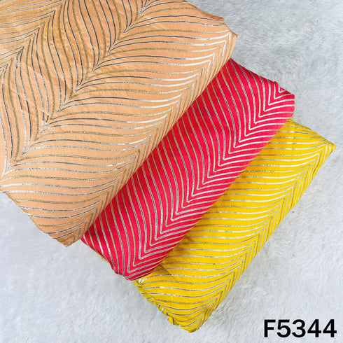 Gota Patti Work Ombre Shade Chinnon Chiffon Fabric - F5344