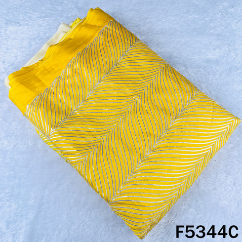 Gota Patti Work Ombre Shade Chinnon Chiffon Fabric - F5344