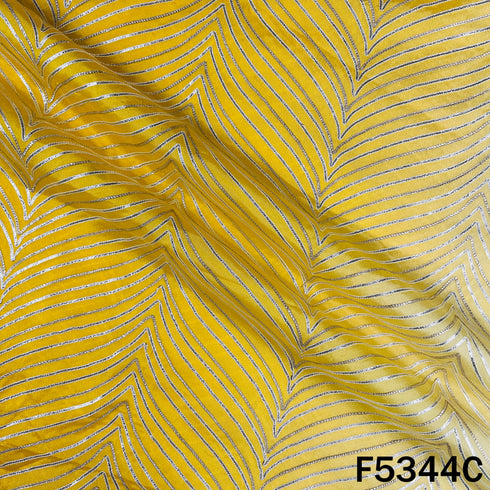 Gota Patti Work Ombre Shade Chinnon Chiffon Fabric - F5344