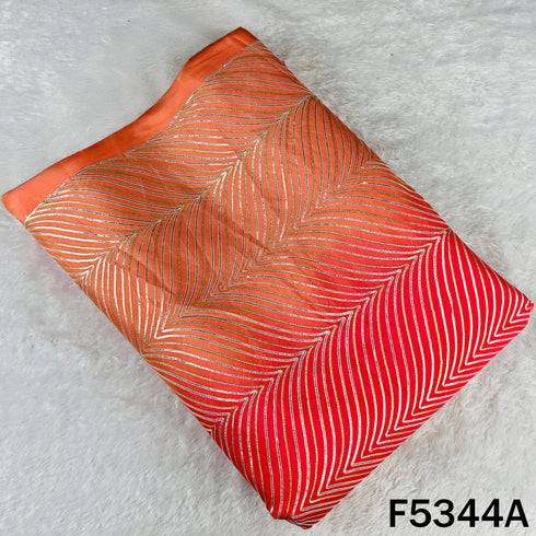 Gota Patti Work Ombre Shade Chinnon Chiffon Fabric - F5344