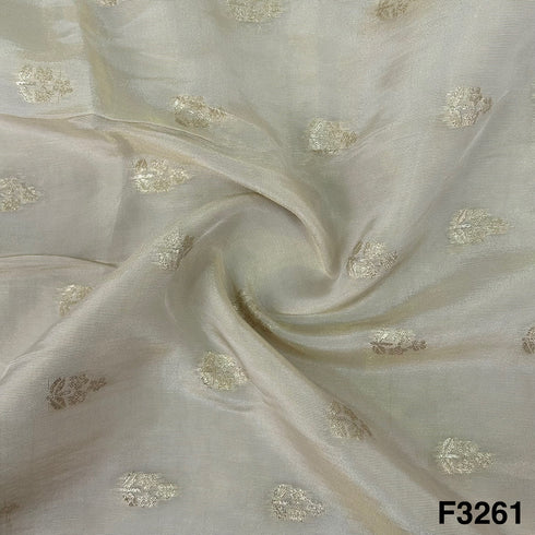 Dyeable Zari Tissue Fabric-F3261