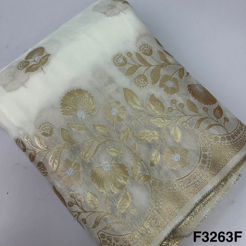 Zari Work Upara Silk Fabric-F3263