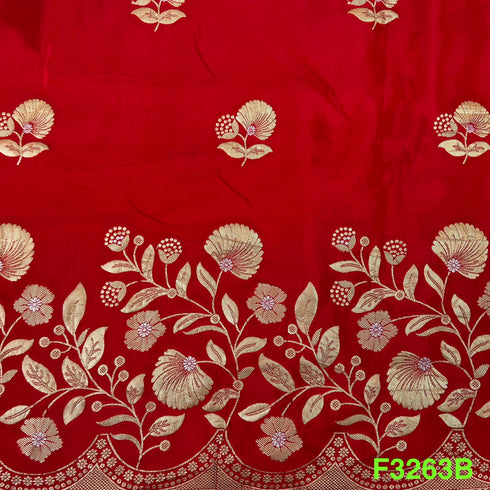 Zari Work Upara Silk Fabric-F3263