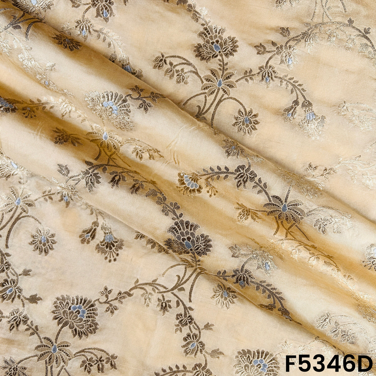 Banarasi Brocade Silk Fabric - F5346