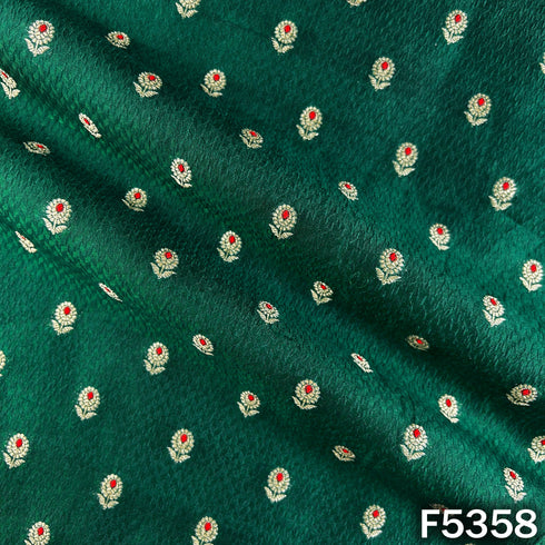 Zari Work Pure Banarasi Brocade Silk Fabric - F5358
