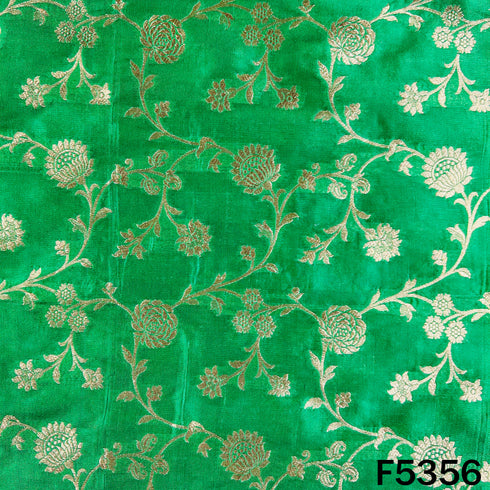 Zari Work Banarasi Brocade Silk Fabric - F5356