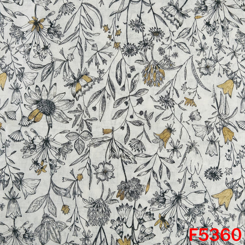 Digital Print Pure Linen Cotton Fabric - F5360