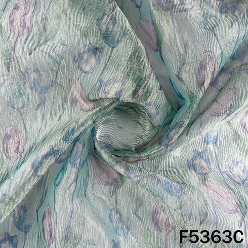 Digital Print Crush Tissue Fabric - F5363