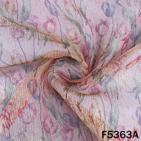 Digital Print Crush Tissue Fabric - F5363