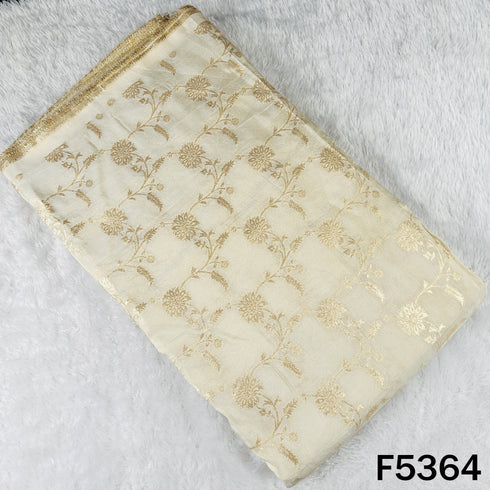 Dyeable Zari Work Shimmer Tissue Fabric - F5364