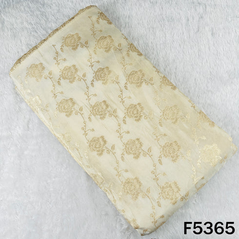 Dyeable Zari Work Shimmer Tissue Fabric - F5365