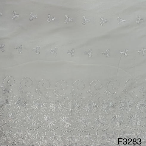 Thread Embroidered Rayon Fabric-F3283