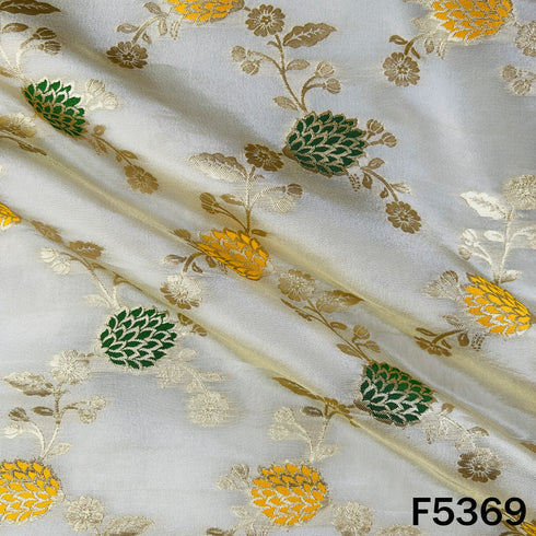 Dyeable Zari Work Shimmer Tissue Fabric - F5369
