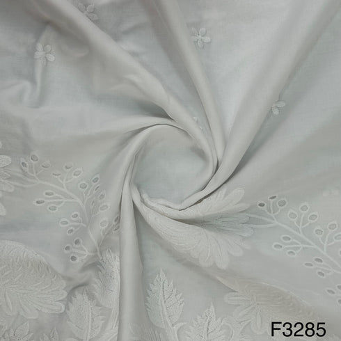 Thread Embroidered Cotton Fabric-F3285