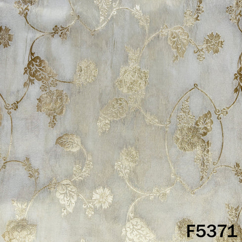 Dyeable Zari Work Shimmer Tissue Fabric - F5371