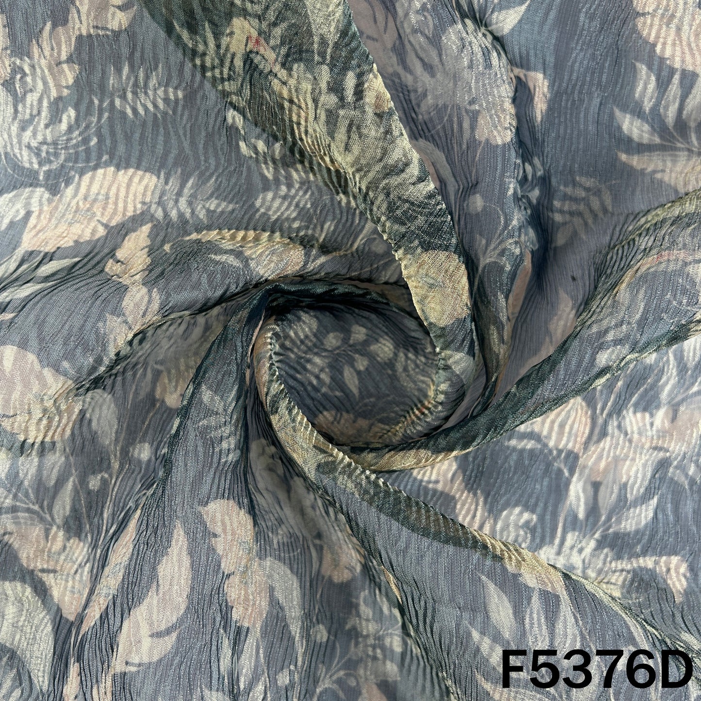 Digital Print Crush Tissue Fabric - F5376
