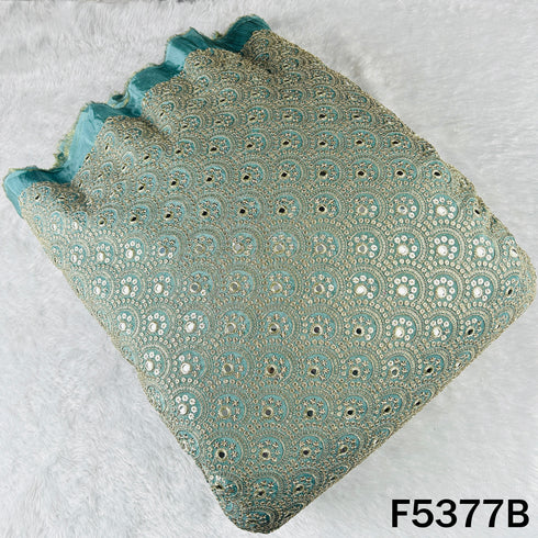 Zari Sequins Embroidered Shimmer Tissue Fabric - F5377