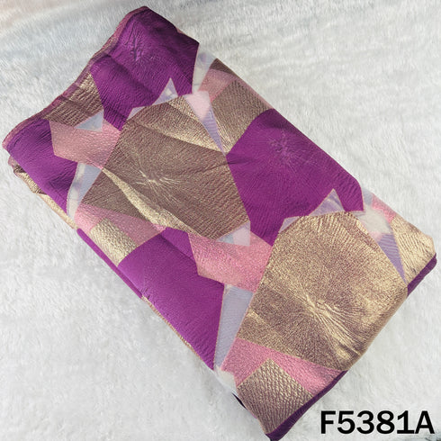 Zari Work Crushed Tissue Fabric - F5381