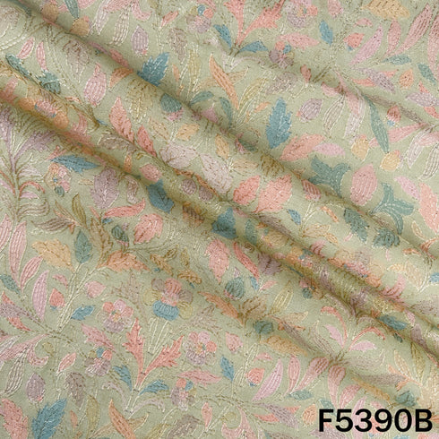 Digital Print Pure Monga Silk Fabric - F5390