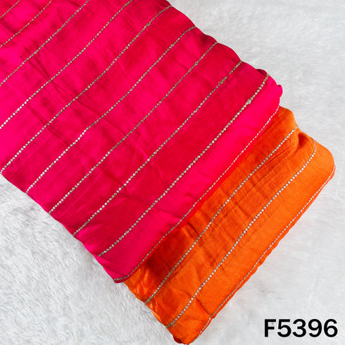 Zari Sequins Embroidered Tussar Silk Fabric - F5396