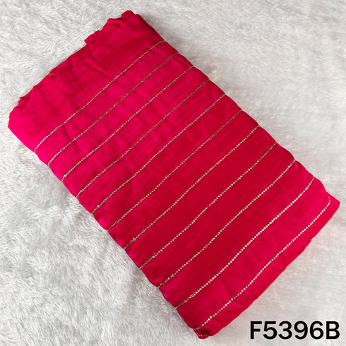 Zari Sequins Embroidered Tussar Silk Fabric - F5396