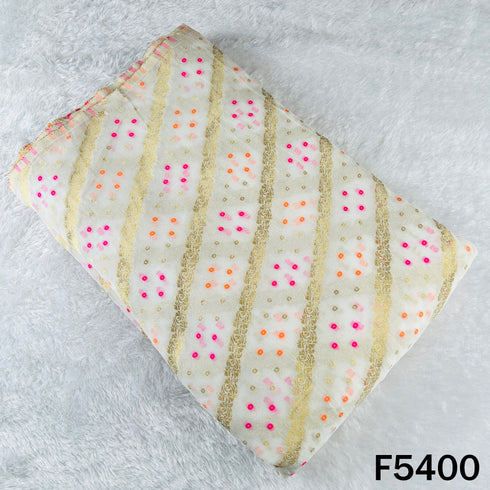 Dyeable Zari Work Georgette Fabric - F5400