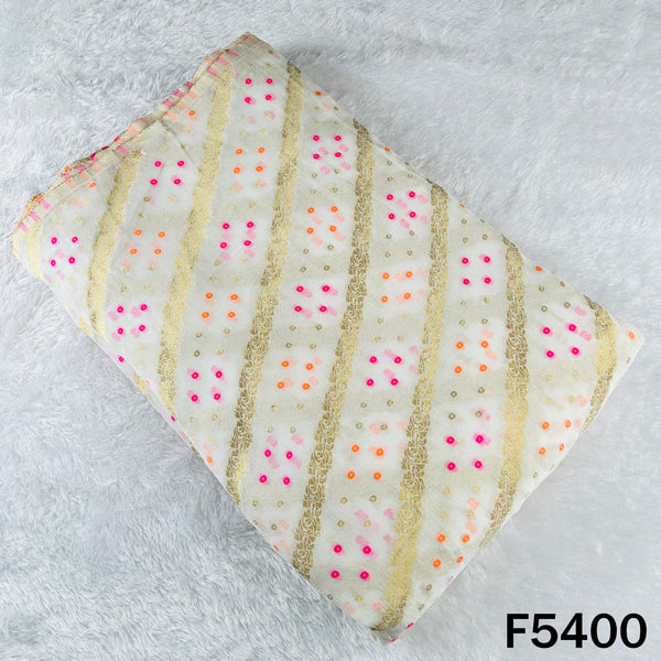 Dyeable Zari Work Georgette Fabric - F5400