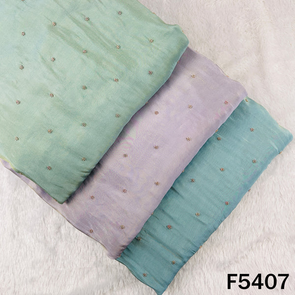 Cut Dana Thread Embroidered Shimmer Tissue Fabric - F5407