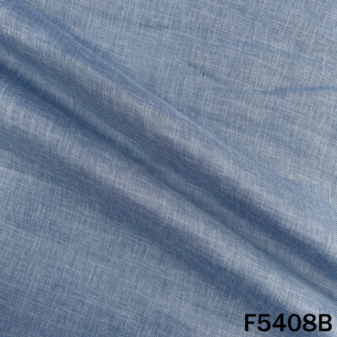 Zari Thread Embroidered Linen Cotton Fabric - F5408