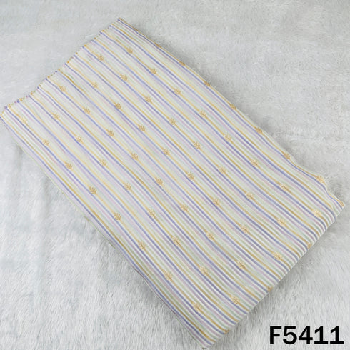 Zari Work Banarasi Tissue Fabric - F5411