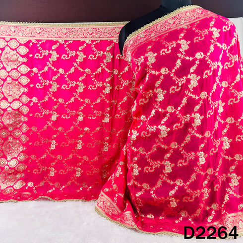 Cut Dana Zari Stone Work Organza Dupatta - D2264