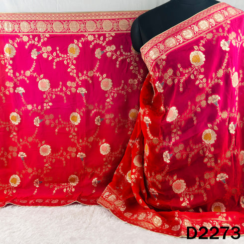 Zari Work Organza Dupatta - D2273