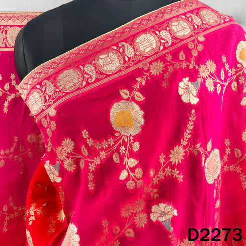 Zari Work Organza Dupatta - D2273