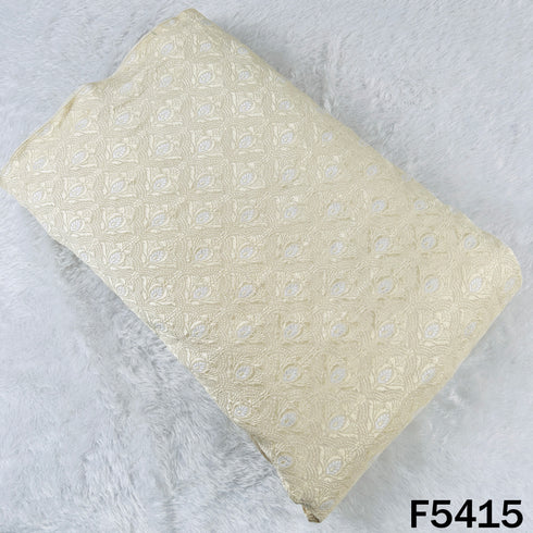 Zari Work Pure Silk Fabric - F5415