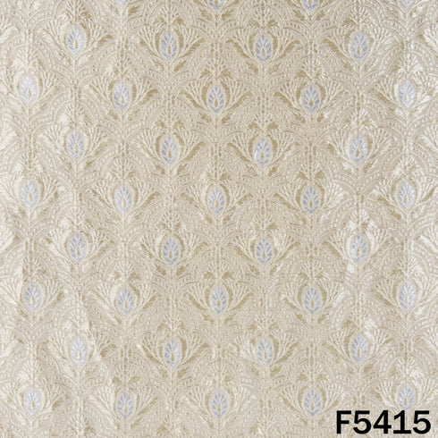 Zari Work Pure Silk Fabric - F5415