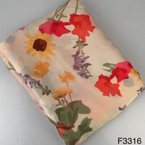 Printed Muslin Cotton Fabric-F3316