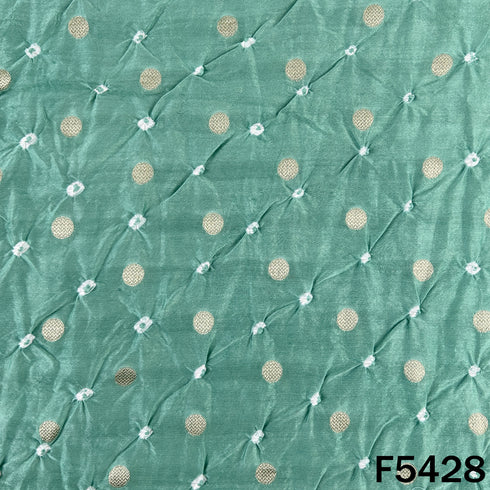 Bandhani Chanderi Silk Fabric - F5428
