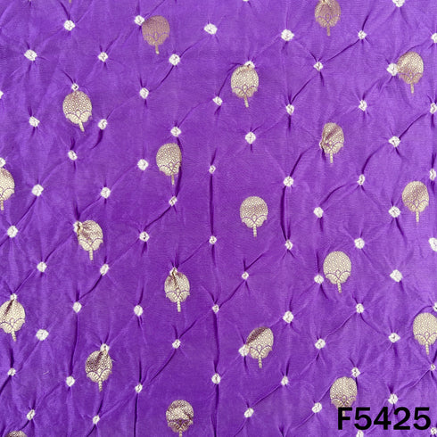 Bandhani Chanderi Silk Fabric - F5425