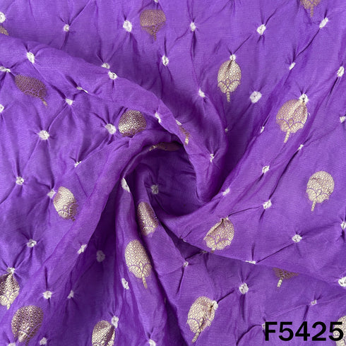 Bandhani Chanderi Silk Fabric - F5425
